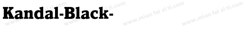 Kandal-Black字体转换