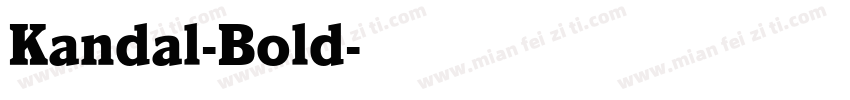 Kandal-Bold字体转换