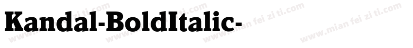 Kandal-BoldItalic字体转换