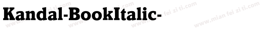Kandal-BookItalic字体转换