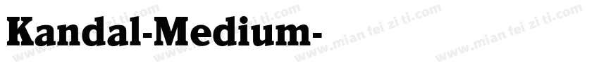 Kandal-Medium字体转换