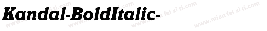 Kandal-BoldItalic字体转换