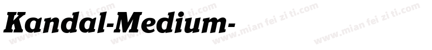 Kandal-Medium字体转换
