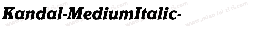 Kandal-MediumItalic字体转换