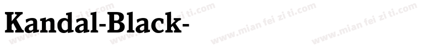 Kandal-Black字体转换
