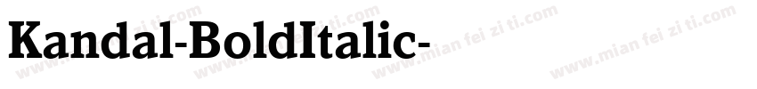 Kandal-BoldItalic字体转换