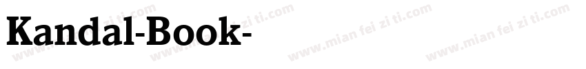 Kandal-Book字体转换