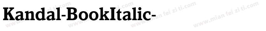 Kandal-BookItalic字体转换
