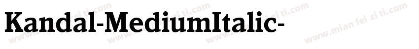 Kandal-MediumItalic字体转换