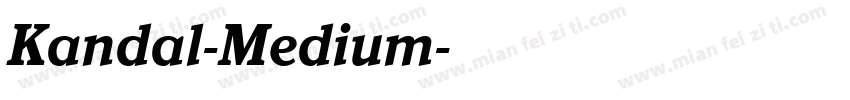 Kandal-Medium字体转换