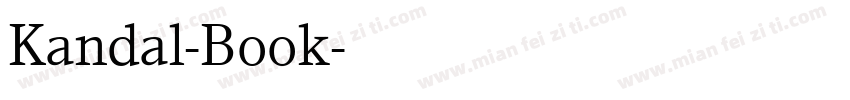 Kandal-Book字体转换