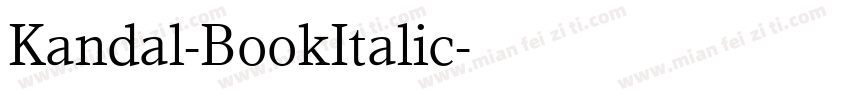 Kandal-BookItalic字体转换
