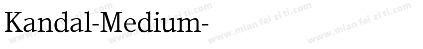Kandal-Medium字体转换