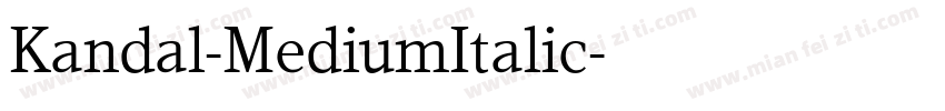 Kandal-MediumItalic字体转换