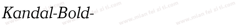Kandal-Bold字体转换