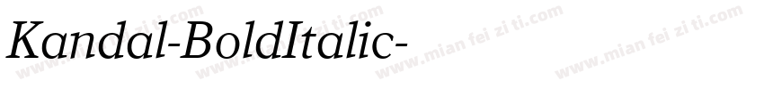 Kandal-BoldItalic字体转换