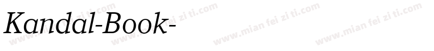 Kandal-Book字体转换