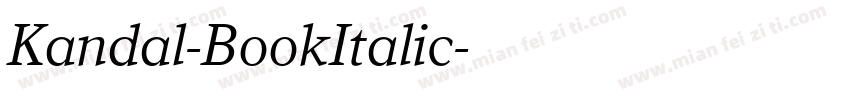 Kandal-BookItalic字体转换