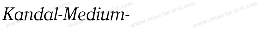 Kandal-Medium字体转换