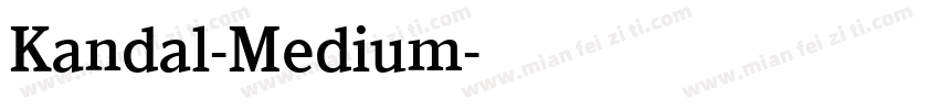 Kandal-Medium字体转换