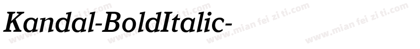 Kandal-BoldItalic字体转换
