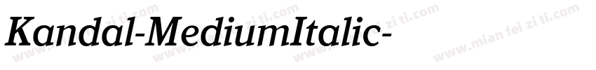 Kandal-MediumItalic字体转换