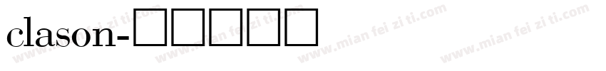 clason字体转换
