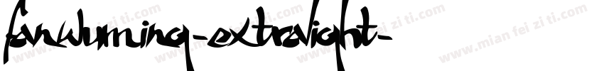 fanwuming-extralight字体转换