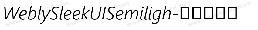 WeblySleekUISemiligh字体转换