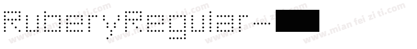 RuberyRegular字体转换