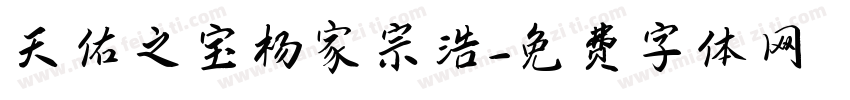 天佑之宝杨家宗浩字体转换