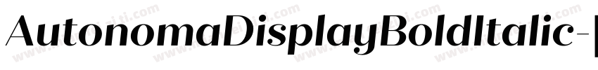AutonomaDisplayBoldItalic字体转换