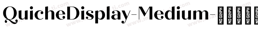 QuicheDisplay-Medium字体转换