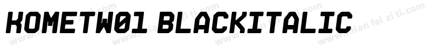 KometW01-BlackItalic字体转换