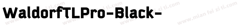 WaldorfTLPro-Black字体转换