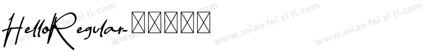 HelloRegular字体转换