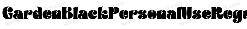 GardenBlackPersonalUseRegular-dY47字体转换