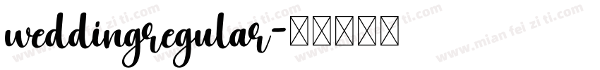 weddingregular字体转换