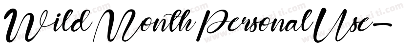 WildMonthPersonalUse字体转换