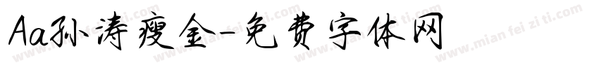 Aa孙涛瘦金字体转换