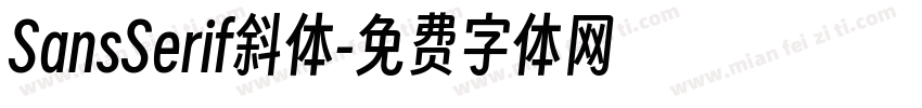 SansSerif斜体字体转换