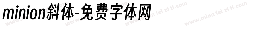 minion斜体字体转换