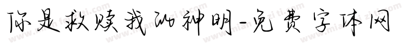 你是救赎我的神明字体转换