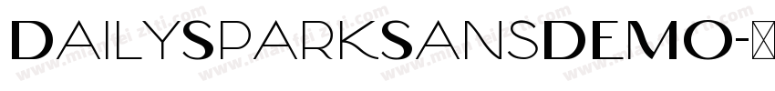 DailySparkSansDEMO字体转换