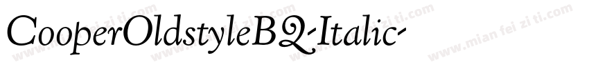 CooperOldstyleBQ-Italic字体转换
