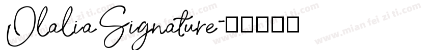 OlaliaSignature字体转换