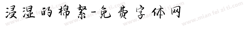 浸湿的棉絮字体转换