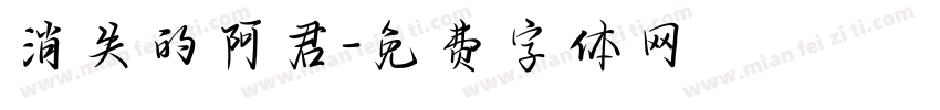 消失的阿君字体转换