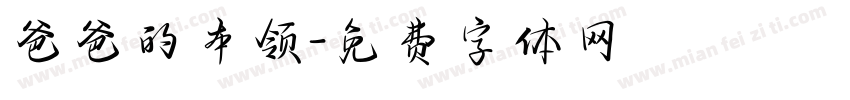 爸爸的本领字体转换