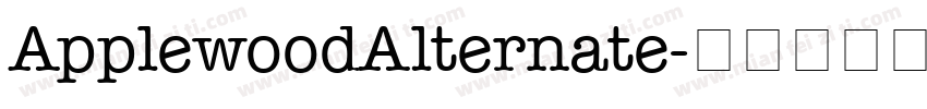 ApplewoodAlternate字体转换